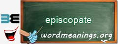 WordMeaning blackboard for episcopate